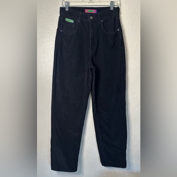 Empire Denim - Empyre Tori Corduroy Pants Womens 28x30 Size 8 Black Loose Fit Skater Baggy Y2K